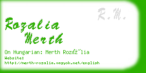 rozalia merth business card